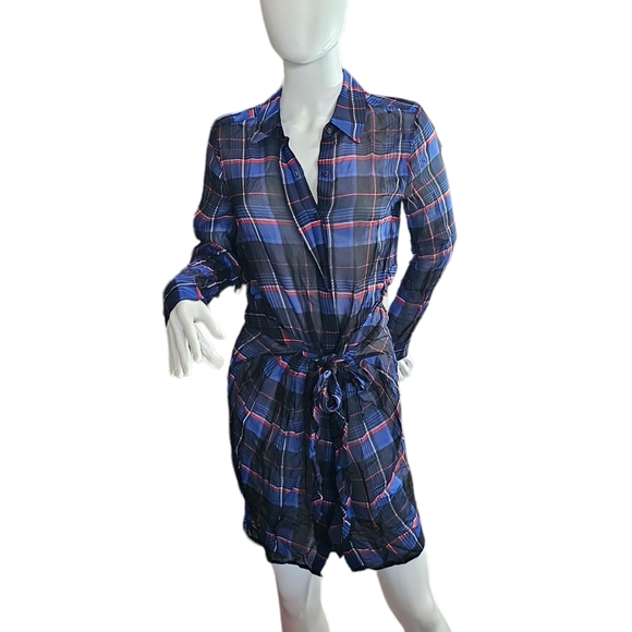 Lucky Brand Tie Shirt Dress Size S NWT - Picture 2 of 13